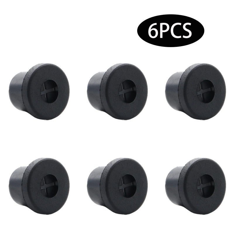 Adyoney 6 Pcs 10mm / 3/8 Inch Black Cable Cord Grommets, Rubber Desk Grommets for Table Computer Desk Wire Organizer TV Console and Other Furnitures Cover - Image 3
